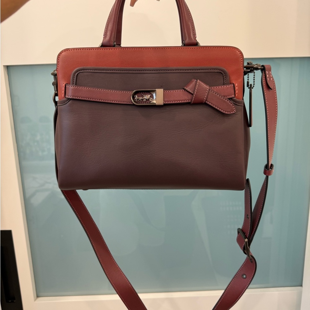 Coach Burgundy and Red Satchel